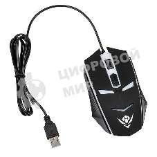 Мышь проводная Nakatomi MOG-02U черный, 1600 dpi, USB, кнопки - 5
