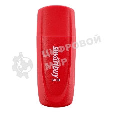 Флешка USB Smartbuy Scout Red (SB064 Gb2SCR), 64Gb, USB 2.0,  красный