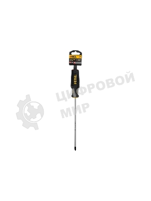 Отвертка Denzel PH2х200 мм, S2, 3к рукоятка