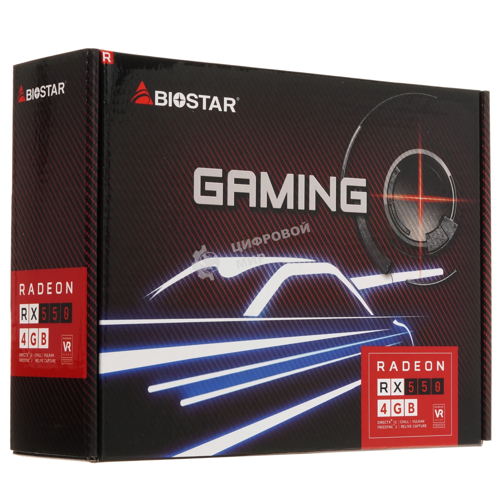 Видеокарта Biostar AMD Radeon RX 550 4Gb RX550-4GB PCI-E 128bit GDDR5 1100/6000 DVIx1 HDMIx1 DPx1 HDCP Ret