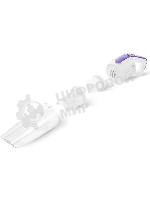 Пылесос ручной Kitfort КТ-5198 белый/фиолетовый, 75 Вт, уборка сухая/сбор воды, пылесборник контейнер 0.45 л
