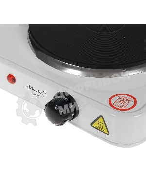 Плита настольная электрическая Atlanta ATH-1736 белый, одноконфорочная