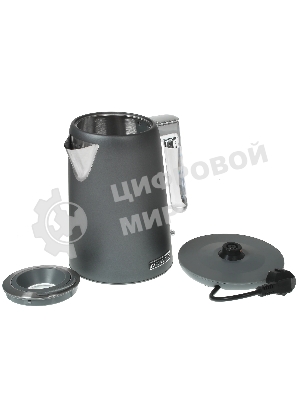 Чайник электрический Polaris PWK-1746СA серый, 1.7 л, ВЕРХ. ЗАЛИВ, нерж.