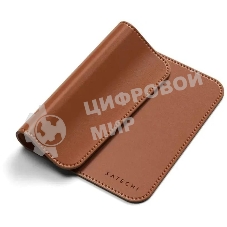 Коврик для мыши из веганской кожи Satechi Vegan-Leather Premium Desk Mat, коричневый