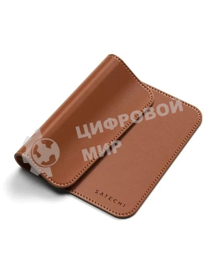 Коврик для мыши из веганской кожи Satechi Vegan-Leather Premium Desk Mat, коричневый