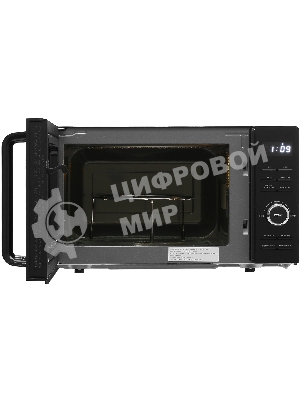 Микроволновая печь Haier HMG-DG207BA черный, 20 л, 700 Вт, переключатели - кнопки, поворотный механизм