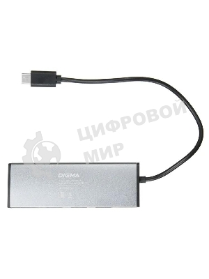 USB-концентратор Digma HUB-4U2.0-UC-DS, USB-C, USB 2.0 4 порта, USB