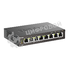 Коммутатор D-Link DGS-1008P/F3A, 8×1 Гбит/с, неуправляемый