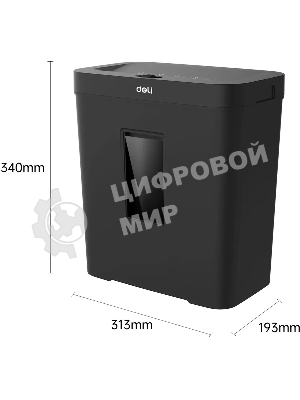 Шредер Deli ET021 черный (секр.P-4) фрагменты 8лист. 12лтр.