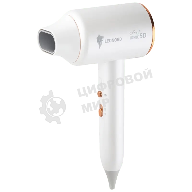 Фен LEONORD LE-1213 белый, 2000 Вт, ионизация