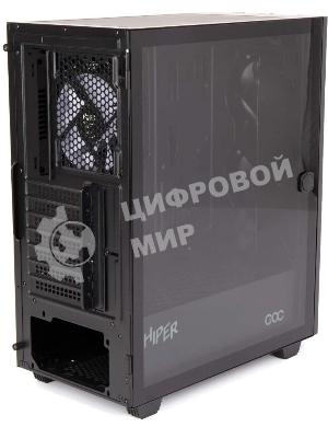 Компьютерный корпус Hiper DCB черный без БП ATX 1x120mm 1x140mm 1xUSB2.0 1xUSB3.0 audio bott PSU