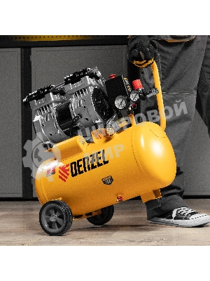 Компрессор Denzel DLS950/24 безмаслянный малошумный 950 Вт, 165 л/мин,ресивер 24 л
