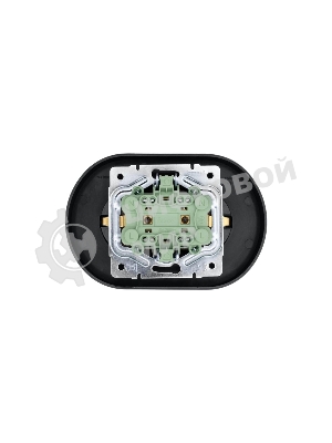 Розетка 2-м LEZARD СП OSEN без заземл. ПБТ, круглая, механизм, серый матовый 744-7400-128B