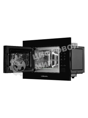 Встраиваемая микроволновая печь Kuppersberg HMW 620 B, объем 20 л, мощность 700 Вт, поворотный стол, High-Tech, 9 автоматических программ, гриль, сенсорное управление, черный