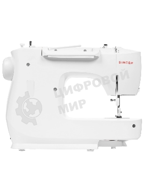 Швейная машина Singer M2405 белый, электромеханическая, вертикальный качающийся, 9 операций, петля полуавтомат