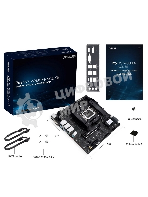 Материнская плата Asus PRO WS W680M-ACE SE, LGA1700, Intel W680, 4xDDR5, 8xSATA, 2xM.2, 1xPCIe 5.0 x16, 1xPCIe 3.0 x4, 1xPCIe 3.0 x1, 1xDP, 1xHDMI, 1xVGA, 3x2.5Gb LAN, 1xUSB-C 10Gbps, 1xUSB-A 10Gbps, 4xUSB-A 5Gbps, 3x3.5 мм, 7.1, mATX