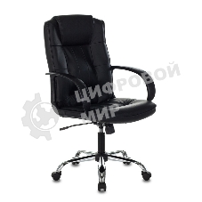 Кресло Бюрократ T-800N/BLACK черный, кожа