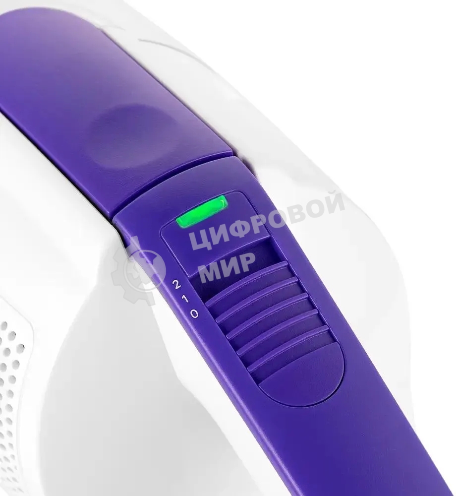 Пылесос ручной Kitfort КТ-5198 белый/фиолетовый, 75 Вт, уборка сухая/сбор воды, пылесборник контейнер 0.45 л