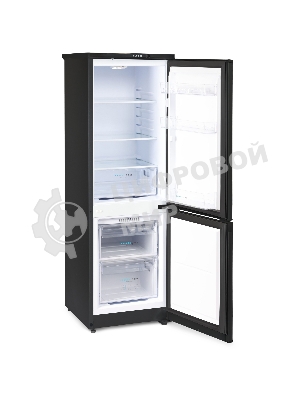 Холодильник Бирюса B418 черный двухкамерный 125/55л морозилка снизу