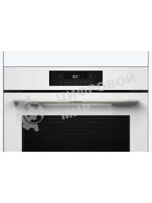 Духовой шкаф электрический Bosch HJG852YW0T Serie 6, 60 см, 66 л, белый,сенсорное управление, 8 режимов+AutoPilot 30(30 автоматических программ), LCD-дисплей, галогенное освещение, самоочистка EcoClean,Soft Open and Soft Close door,телескопические направляющие на 2 уровнях