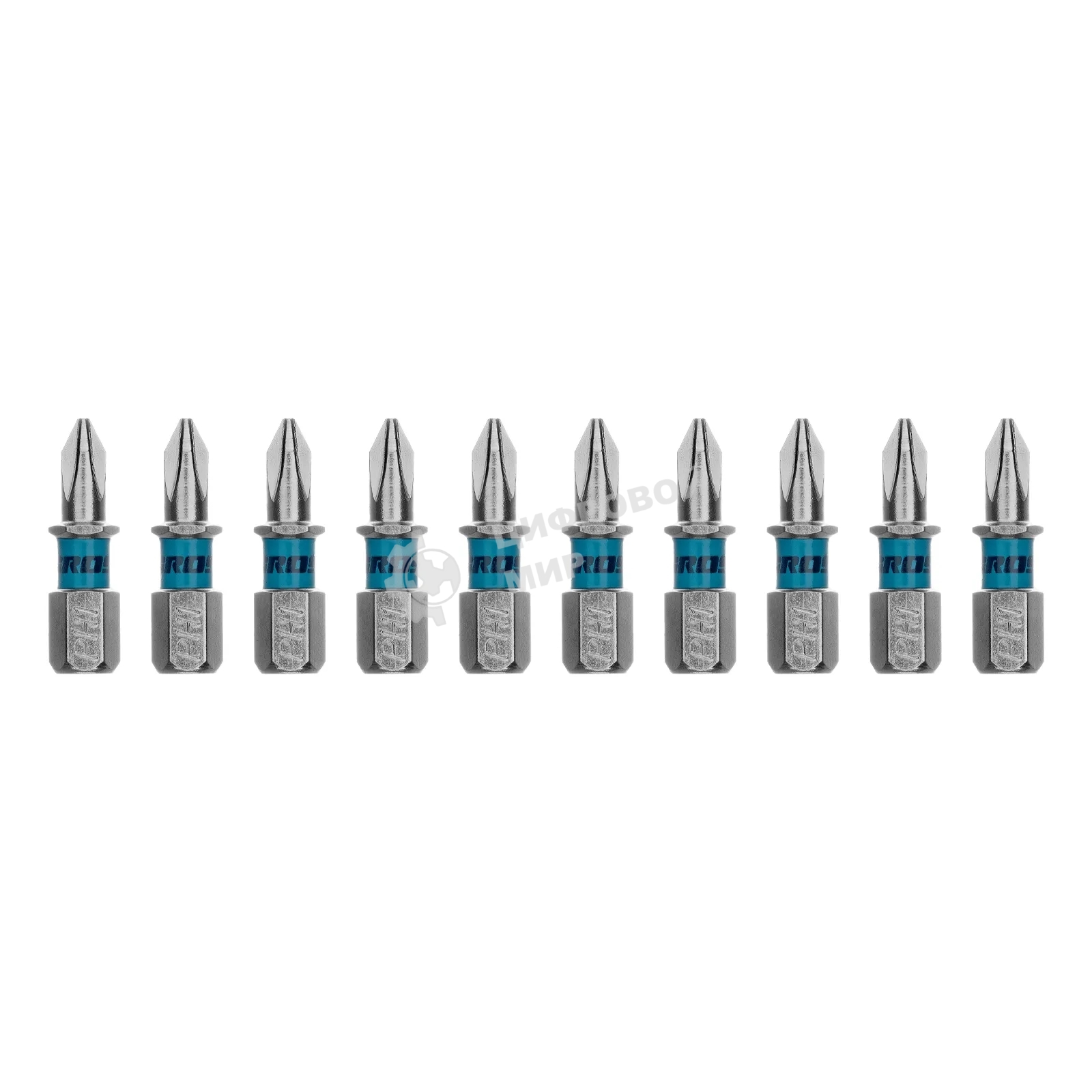 Бита Gross PH1х25мм, сталь S2, шестигр., 10 шт.