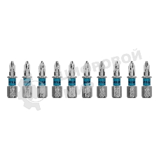 Бита Gross PH1х25мм, сталь S2, шестигр., 10 шт.