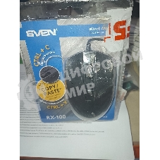 (Поврежденный товар) Мышь проводная SVEN RX-100 черный (USB, 4000dpi, 6but) (SV-020286_(Поврежденный товар) 002438)