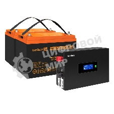 Комплект Источник бесперебойного питания EX295994RUS + батарея 100Aч EX285656RUS 2шт (инвертор, синус, для котла, PF=1, настенный) ExeGate IdealSine SR-1500.LCD.2SH 1500VA/1500W, чистая синусоида, цветной LCD-дисплей, 2*Schuko, крепление настенное, Black + батарея ExeGate HRL 12-100 (12В, 100А·ч) 2шт