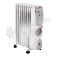 Масляный обогреватель Ресанта ОМ-9АВ (9 секций) белый, 2400 Вт, 30 м2, термостат 67/3/22