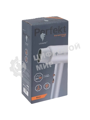 Фен LEONORD LE-1213 белый, 2000 Вт, ионизация