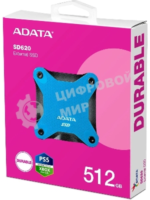 Внешний SSD A-DATA External SD620, 512Gb, USB 3.2, R/W -550/500 MB/s синий