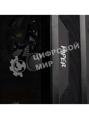 Компьютерный корпус Hiper DCB черный без БП ATX 1x120mm 1x140mm 1xUSB2.0 1xUSB3.0 audio bott PSU