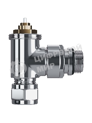 Набор термостатический угловой Royal Thermo Design Pro 15мм М30х1,5 (Хром)