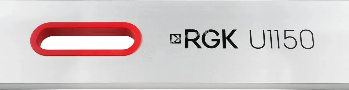 Уровень RGK U1150 пузырьковый 2глаз. магнит. серебристый/красный (752060)