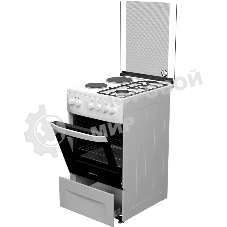 Плита комбинированная Darina 1D KM 241 337 W белый/черный, конфорок 4 шт, духовка 50 л, 50 см x 85 см x 60 см