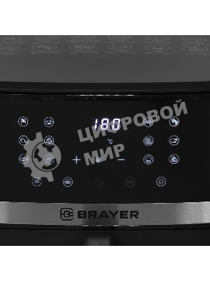 Аэрогриль Brayer BR2040 черный, 1800 Вт, 10 л, сенсор, 12 программ