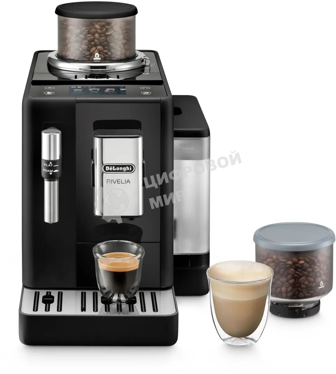 Кофемашина автоматическая Delonghi EXAM440.35.B черный, исп. кофе - молотый/зерновой 1,4 л, 1450 Вт, 19 Бар