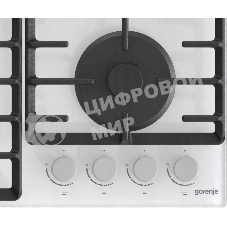 Газовая варочная панель Gorenje GT642AXW, 4 конфорки, закаленное стекло, белый