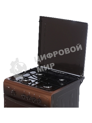 Плита газовая Gefest ПГ 1200-С7 К89 коричневый, конфорок 4 шт, духовка 63 л, 60 см x 85 см x 60 см