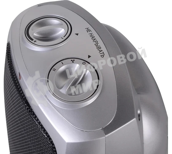 Тепловентилятор Ресанта ТВК-2, серебристый, 900/1800 Вт, 18 м2, термостат, поворот корпуса 67/2/4