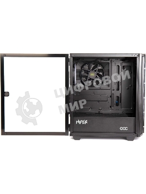 Компьютерный корпус Hiper DCB черный без БП ATX 1x120mm 1x140mm 1xUSB2.0 1xUSB3.0 audio bott PSU