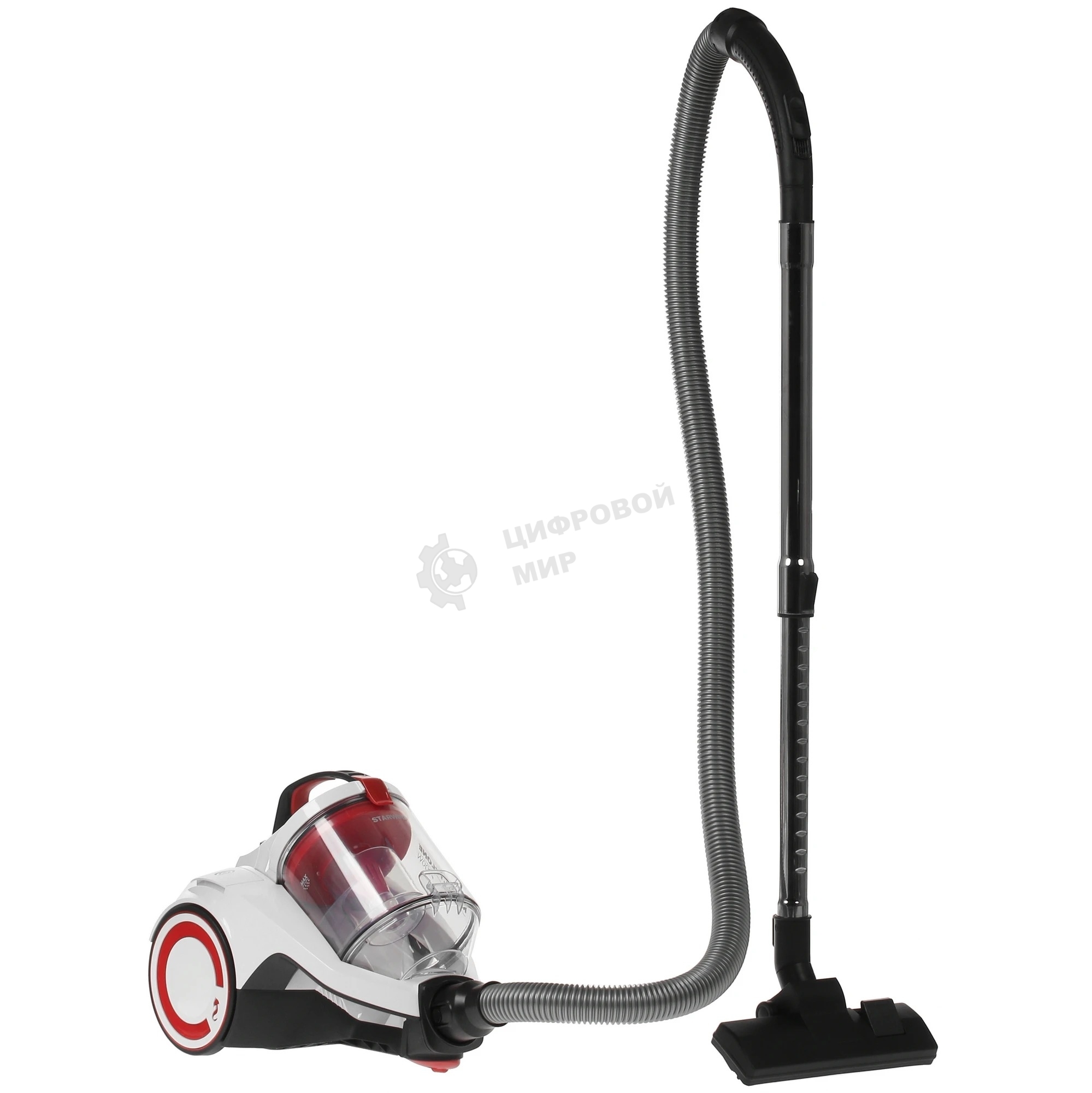Пылесос Starwind SCV2082 белый/красный/черный, 350/2000 Вт, уборка сухая, пылесборник контейнер 3.5 л