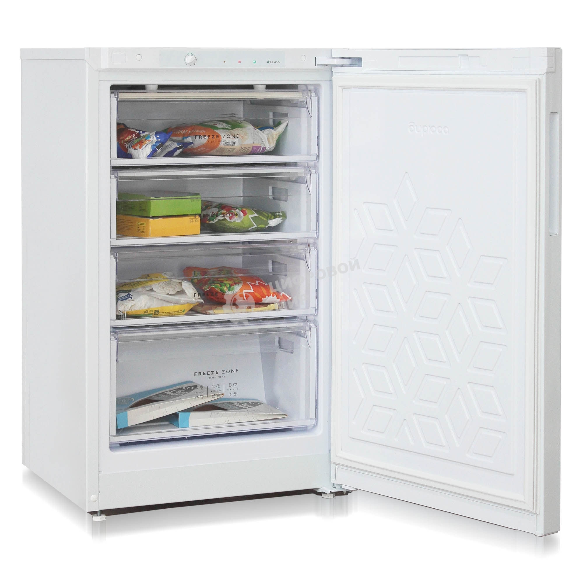 Морозильная камера Бирюса Б-6048 белый, 135л, 4 ящика