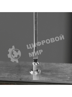 Отвертка Denzel SL3х75 мм, S2, 3к рукоятка