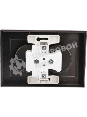 Розетка 2-м AtlasDesign без заземл. 16А в сборе мокко SchE ATN000620