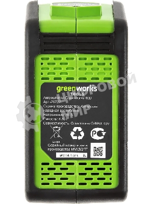 Снегоуборщик аккумуляторный GreenWorks GD40SSK4, 40V, 30 см, бесщеточный, с 1хАКБ 4 А.ч и ЗУ 2600807UB