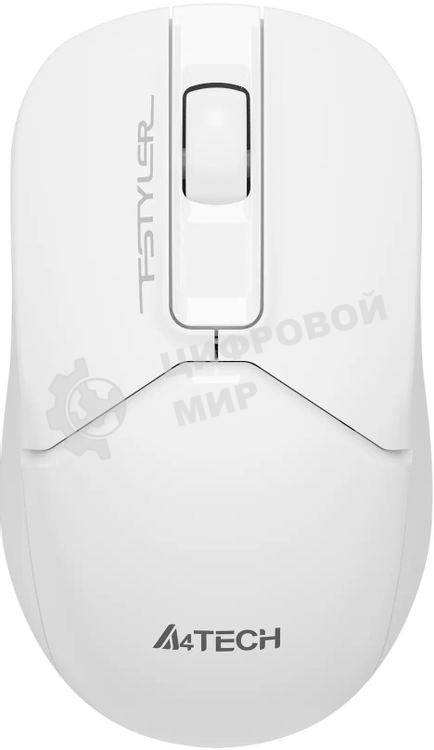 Мышь беспроводная A4Tech Fstyler FG12S белый, 1200 dpi, радиоканал, USB, кнопки - 3