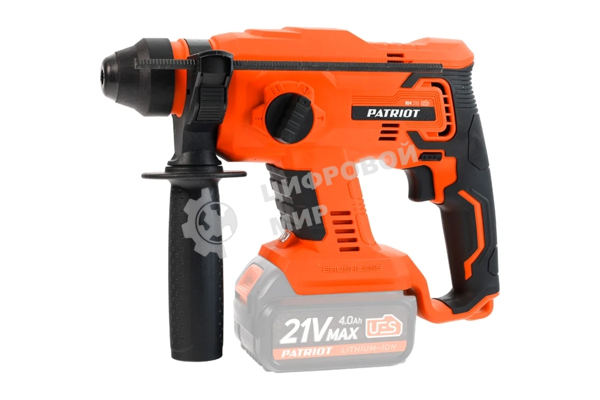 Перфоратор Аккумуляторный Бесщеточный Patriot RH 210Li UES, 1,7Дж, 0-1400об/мин., 0-4500уд/мин. (без аккумулятора и зарядного устройства)
