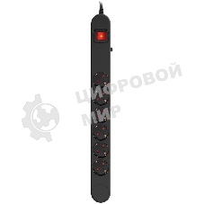 Сетевой фильтр Ippon NF-EU-1.8-10 1.8 м, 6 розеток, черный, коробка