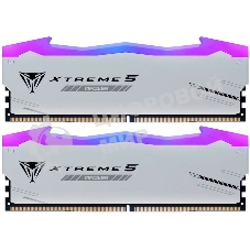 Оперативная память Patriot Viper Xtreme 5, DDR5, 32Gb (2x16GB), 6000MHz, CL30, DIMM, с радиаторами, RGb, серебристый